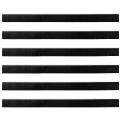 Brosses de porte adhésives 6 pcs Blanc 100 cm 513894513894