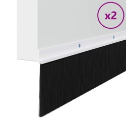 Brosses d'étanchéité pour porte à visser 2 pcs Blanc 100 cm 513896513896