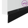 Brosses d'étanchéité pour porte à visser 12 pcs Noir 100 cm 513915513915