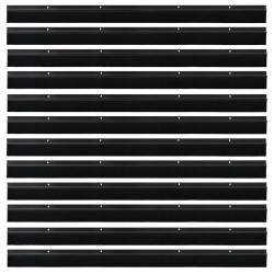 Brosses d'étanchéité pour porte à visser 12 pcs Noir 100 cm 513915513915