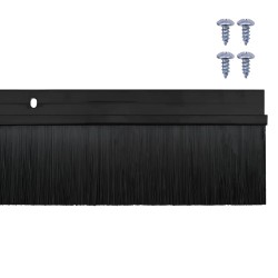 Brosses d'étanchéité pour porte à visser 12 pcs Noir 100 cm 513915513915