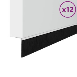 Brosses de porte adhésives 12 pcs Blanc 100 cm 513928513928
