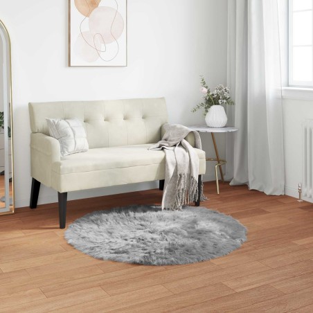 Tapis en fausse TAFALLA Gris Ø 120 cm Polyester 513929513929