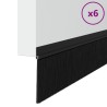 Brosses de porte adhésives 6 pcs Noir 100 cm 513934513934