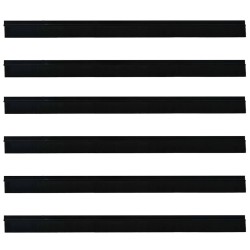 Brosses de porte adhésives 6 pcs Noir 100 cm 513934513934