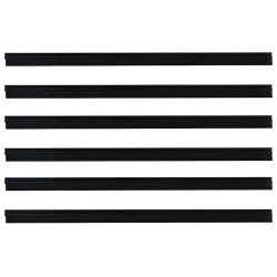 Brosses de porte adhésives 6 pcs Noir 100 cm 513939513939