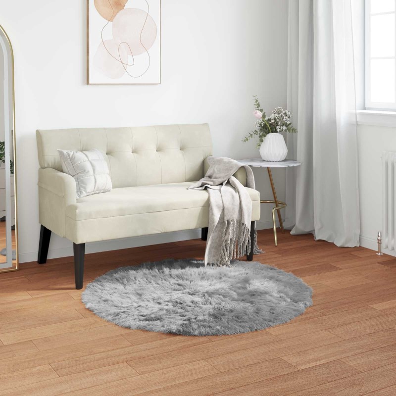 Tapis en fausse TAFALLA Gris Ø 80 cm Polyester 513944513944