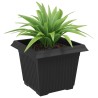 Pot de Fleurs Carré 6 pcs Noir 23 x 23 x 17,5 cm Plastique 513951513951