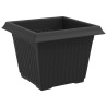 Pot de Fleurs Carré 6 pcs Noir 23 x 23 x 17,5 cm Plastique 513951513951