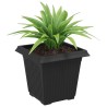 Pot de Fleurs Carré 6 pcs Noir 16 x 16 x 14 cm Plastique 513952513952