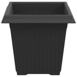 Pot de Fleurs Carré 6 pcs Noir 16 x 16 x 14 cm Plastique 513952513952