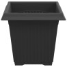 Pot de Fleurs Carré 6 pcs Noir 16 x 16 x 14 cm Plastique 513952513952