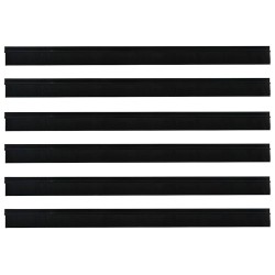 Brosses de porte adhésives 6 pcs Noir 100 cm 513954513954