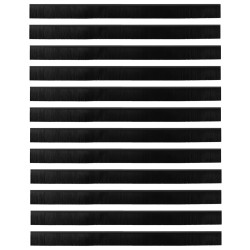 Brosses de porte adhésives 12 pcs Noir 100 cm 513957513957