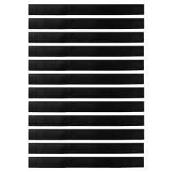 Brosses de porte adhésives 12 pcs Noir 100 cm 513958513958