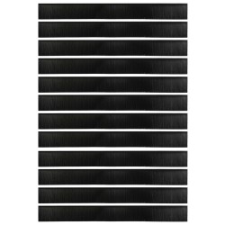 Brosses de porte adhésives 12 pcs Noir 100 cm 513959513959