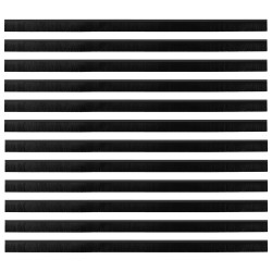 Brosses de porte adhésives 12 pcs Noir 100 cm 513967513967