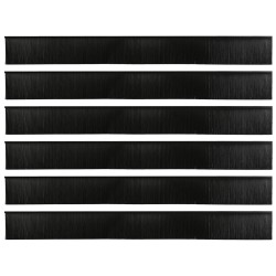 Brosses de porte adhésives 6 pcs Noir 100 cm 513968513968