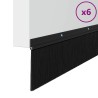 Brosses d'étanchéité pour porte à visser 6 pcs Noir 100 cm 513973513973