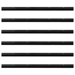 Brosses d'étanchéité pour porte à visser 6 pcs Noir 100 cm 513976513976