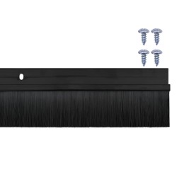 Brosses d'étanchéité pour porte à visser 6 pcs Noir 100 cm 513976513976
