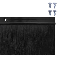 Brosses d'étanchéité pour porte à visser 2 pcs Noir 100 cm 513977513977