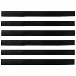 Brosses de porte adhésives 6 pcs Noir 100 cm 513979513979