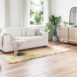 Tapis en fausse TAFALLA Crème 80 x 250 cm Polyester 513981513981