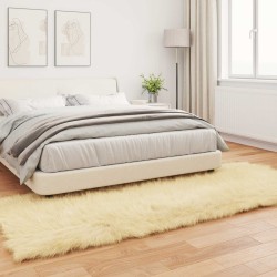 Tapis en fausse TAFALLA Crème 80 x 250 cm Polyester 513981513981