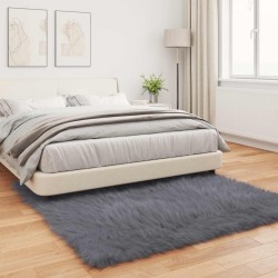 Tapis en fausse TAFALLA Anthracite 120 x 120 cm Polyester 513988513988