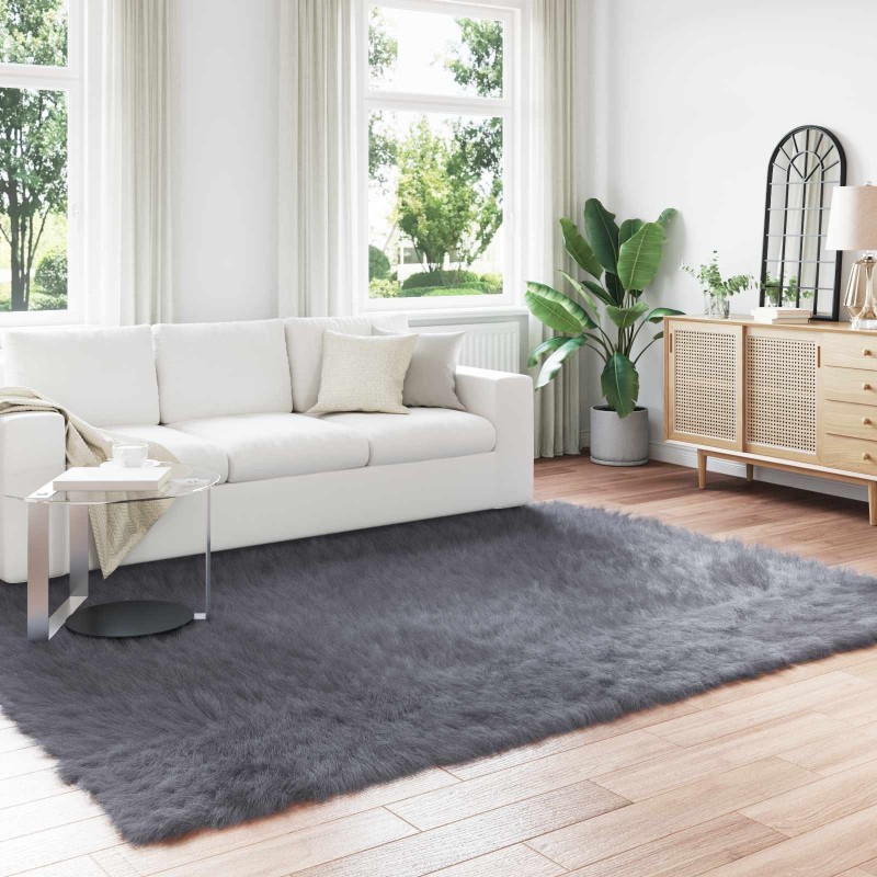 Tapis en fausse TAFALLA Anthracite 240 x 340 cm Polyester 513990513990
