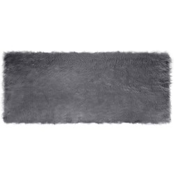 Tapis en fausse TAFALLA Anthracite 80 x 200 cm Polyester 513991513991