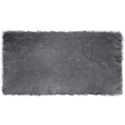Tapis en fausse TAFALLA Anthracite 60 x 110 cm Polyester 514008514008