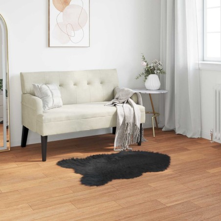 Tapis en fausse TAFALLA Noir 80 x 120 cm Polyester 514022514022