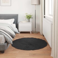 Tapis en fausse TAFALLA Noir Ø 100 cm Polyester 514027514027
