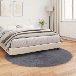 Tapis en fausse TAFALLA Anthracite Ø 200 cm Polyester 514034514034