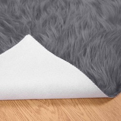 Tapis en fausse TAFALLA Anthracite 240 x 240 cm Polyester 514067514067
