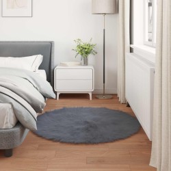 Tapis en fausse TAFALLA Anthracite Ø 120 cm Polyester 514073514073