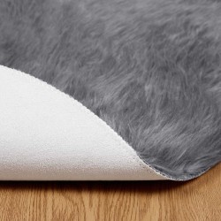 Tapis en fausse TAFALLA Anthracite Ø 160 cm Polyester 514074514074