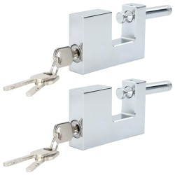 Verrou 2 pcs Argenté Acier 514075514075