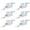 Verrou 6 pcs Argenté Acier 514079514079