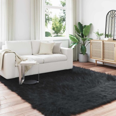 Tapis en fausse TAFALLA Noir 240 x 240 cm Polyester 514097514097