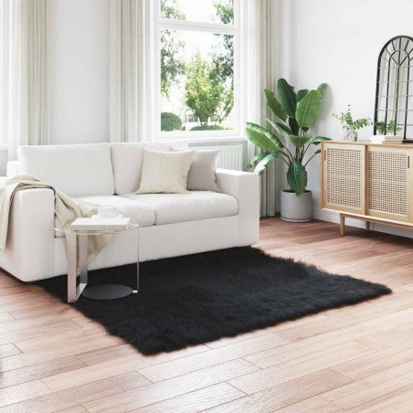 Tapis en fausse TAFALLA Noir 160 x 160 cm Polyester 514098514098