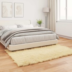 Tapis en fausse TAFALLA Crème 140 x 200 cm Polyester 514125514125