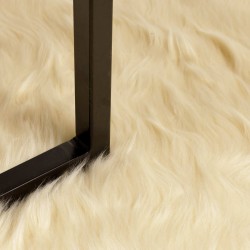 Tapis en fausse TAFALLA Crème 140 x 200 cm Polyester 514125514125