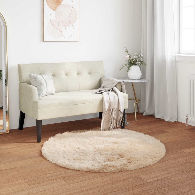 Tapis en fausse TAFALLA Beige Ø 100 cm Polyester 514130514130