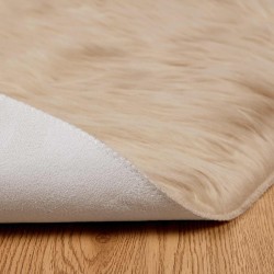 Tapis en fausse TAFALLA Beige Ø 80 cm Polyester 514131514131