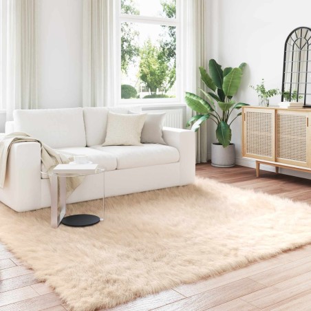 Tapis en fausse TAFALLA Beige 240 x 240 cm Polyester 514132514132