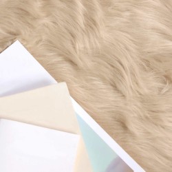 Tapis en fausse TAFALLA Beige 160 x 160 cm Polyester 514134514134