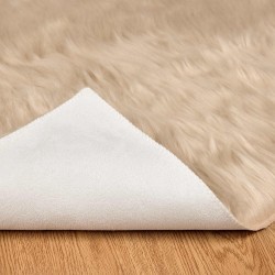 Tapis en fausse TAFALLA Beige 160 x 160 cm Polyester 514134514134